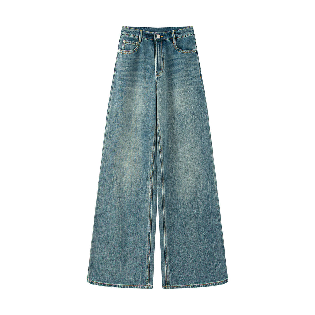 Early Autumn New High Waist Slimming Retro Straight Jeans Trousers For Women