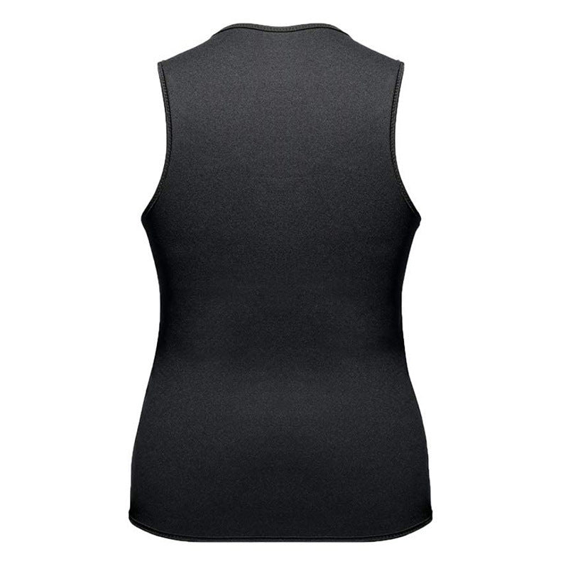 Neoprene Plastic Sports Sweat Burst Zipper Waist Belt Vest