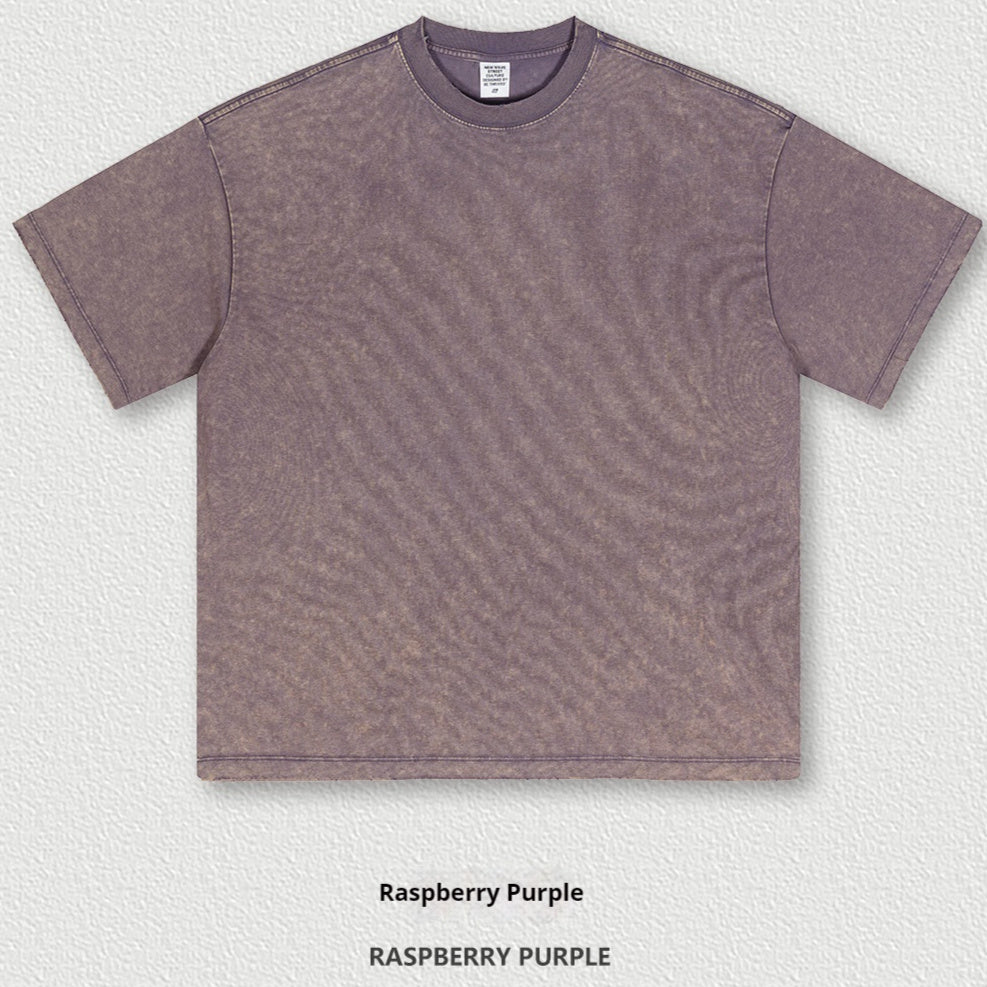 Summer New Washed Old Short-sleeved T-shirt For Men