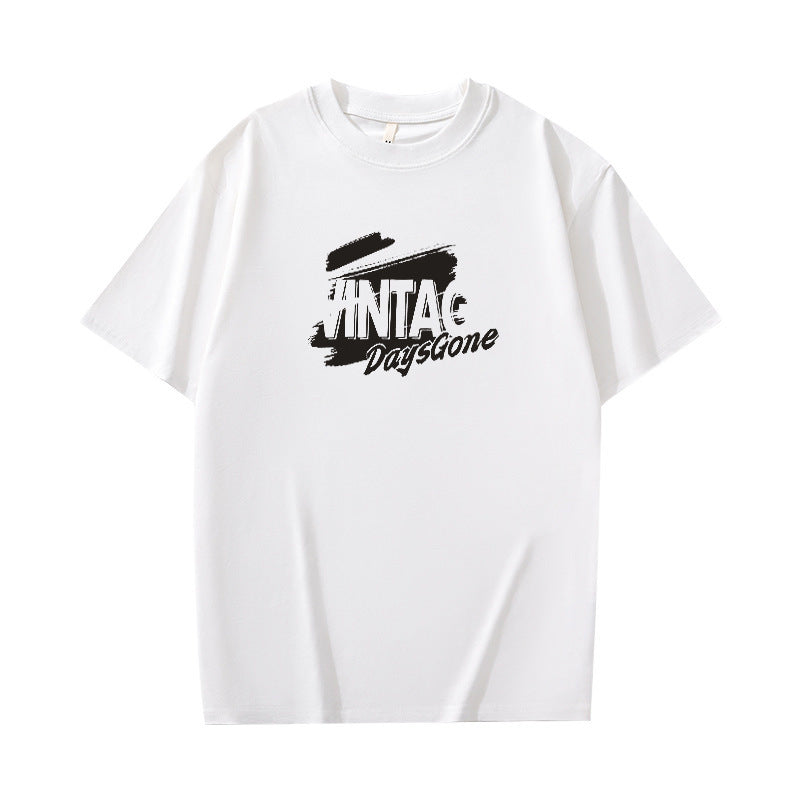 Solid Color Short-sleeved T-shirt Men's Cotton Round Neck
