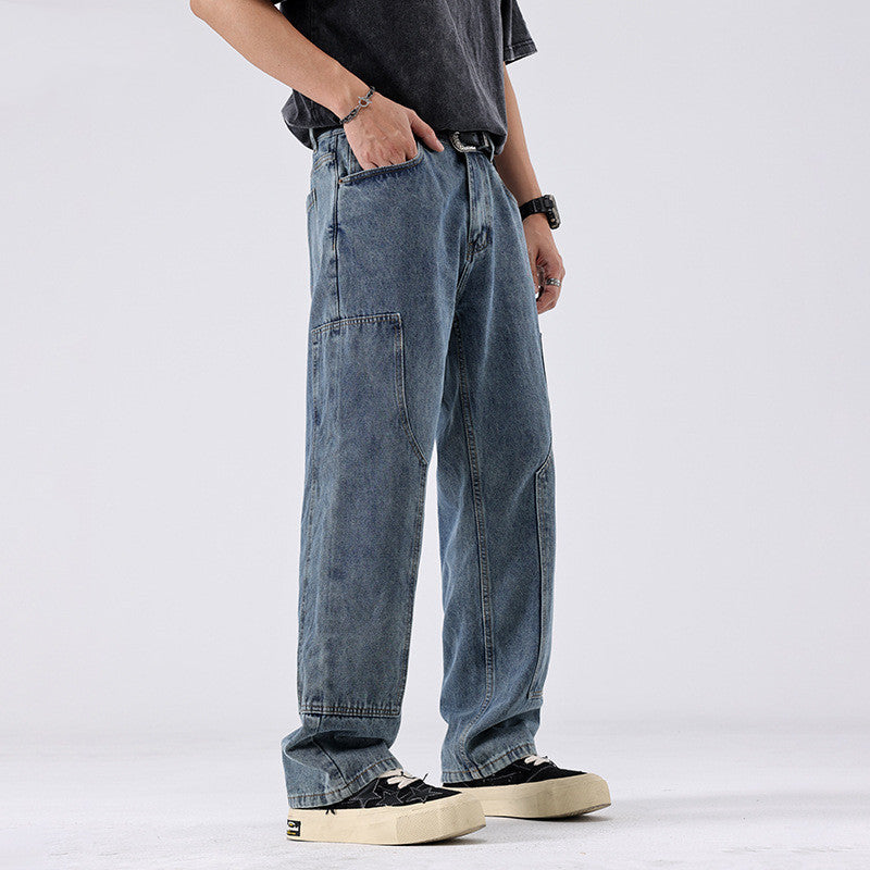 American-style Pu Shuai High-grade Pants Trendy Brand Loose Jeans