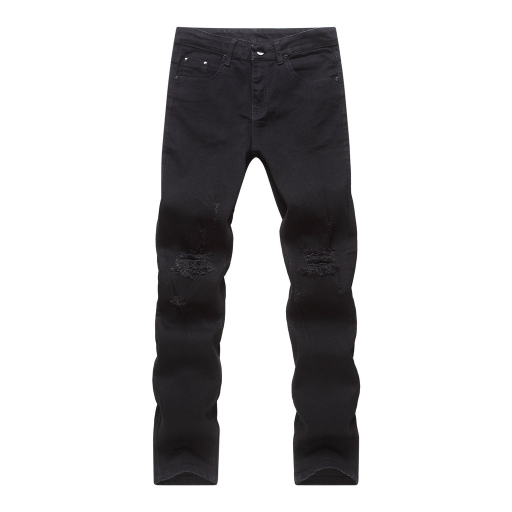 High Elastic Ripped Slim Jeans