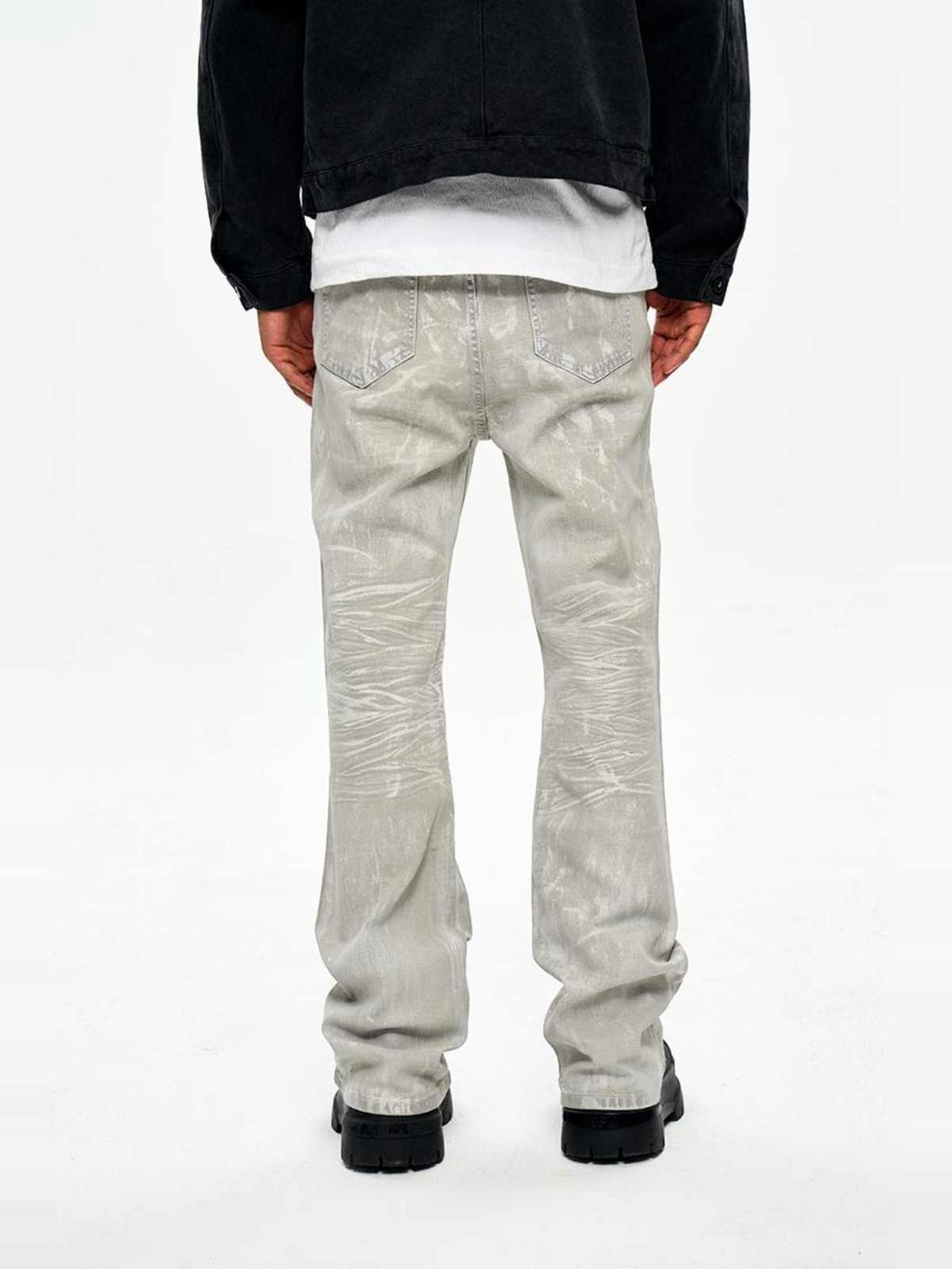 Gray And White Coating Brush Wax Brush Glue Skinny Jeans