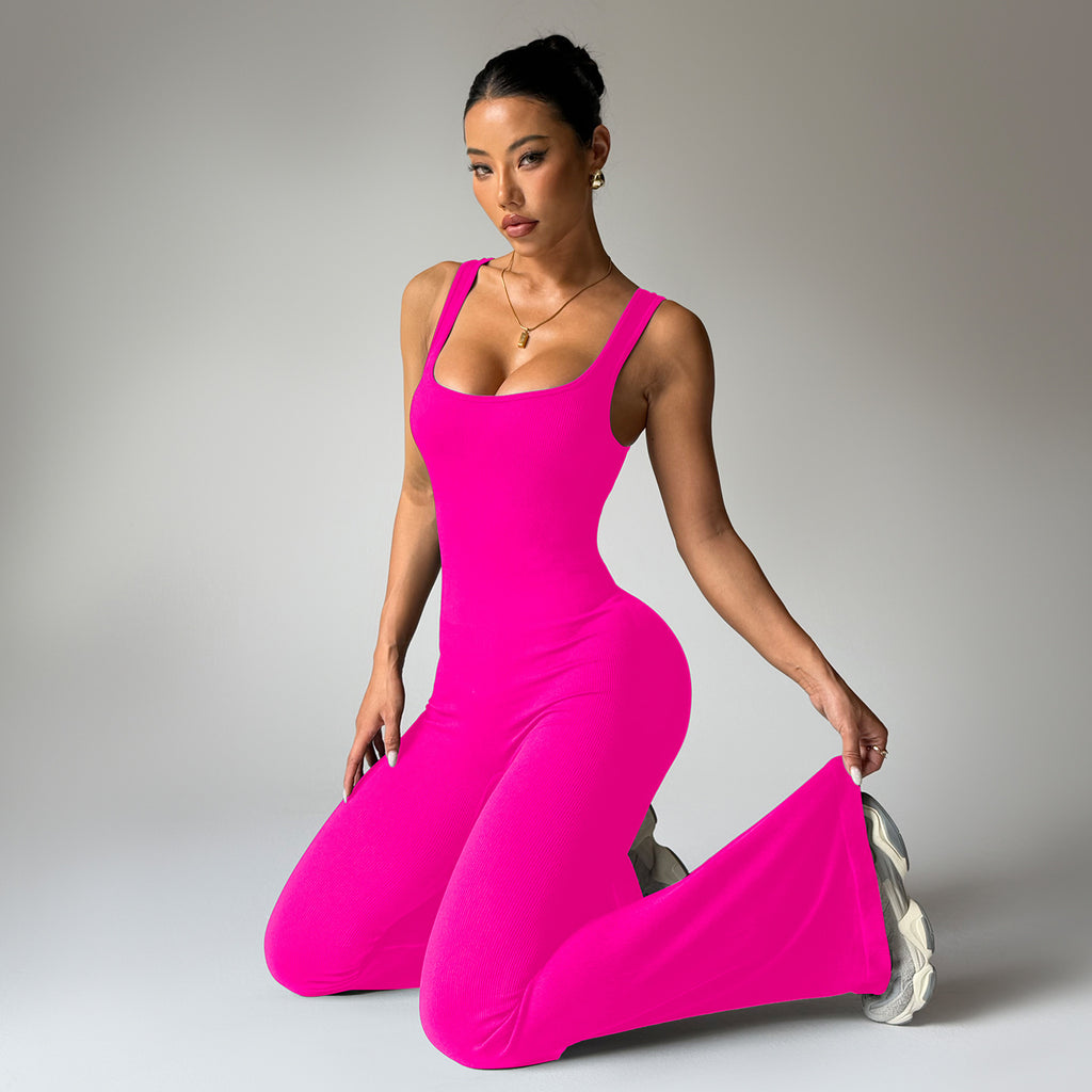 Hip Lifting Flared Feet Tight Yoga Jumpsuit