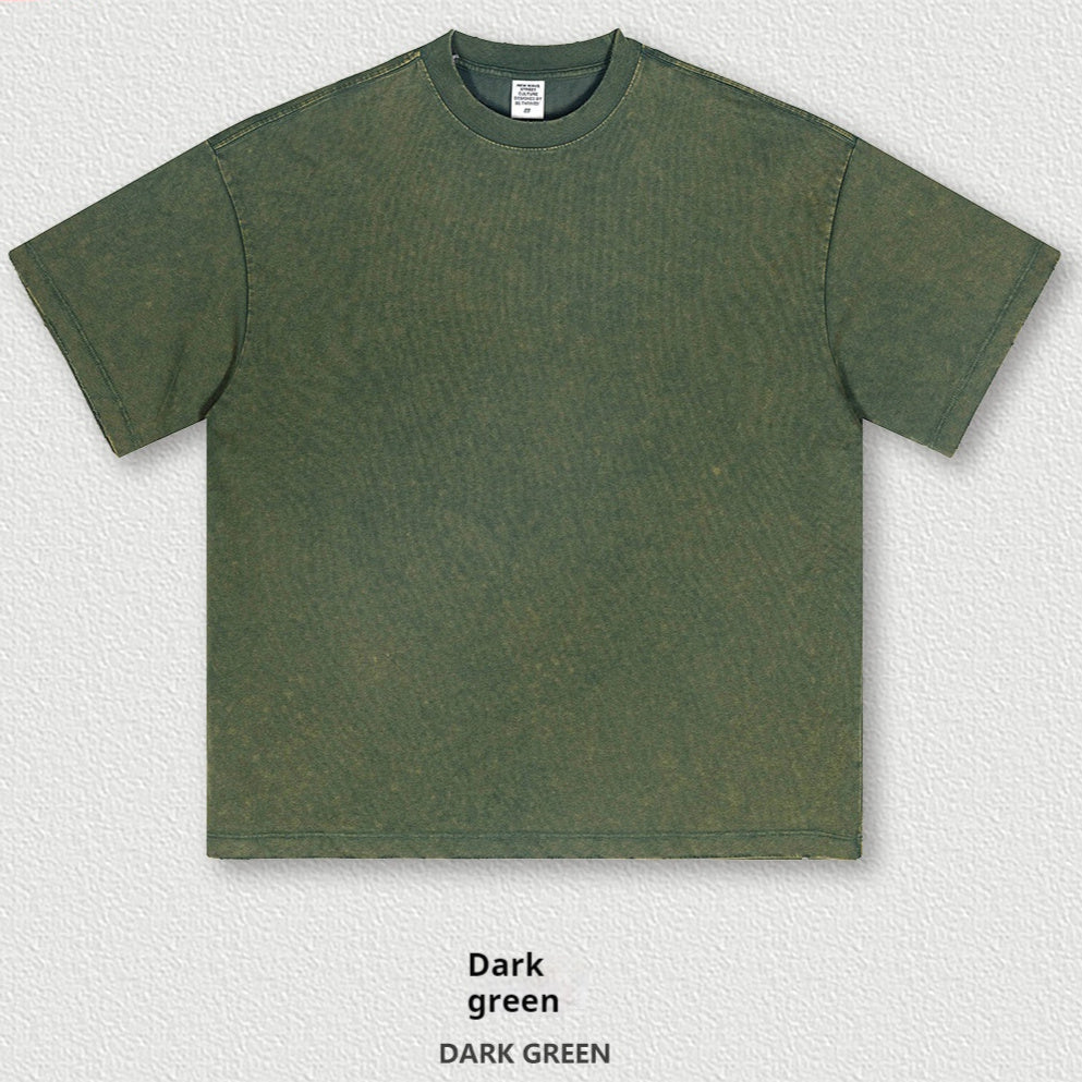 Summer New Washed Old Short-sleeved T-shirt For Men