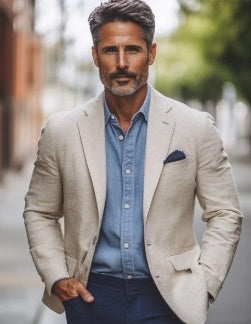 Men's Casual Printed Business Suit