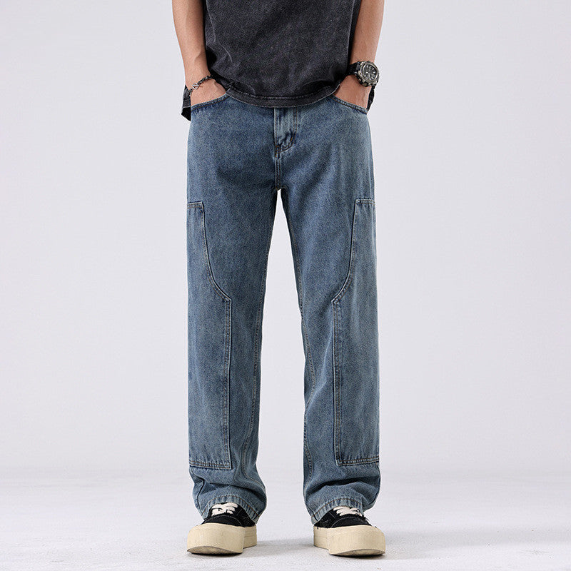 American-style Pu Shuai High-grade Pants Trendy Brand Loose Jeans