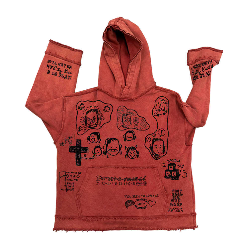 Retro Heavy Anti-worn Looking Washed-out Destruction Sweater