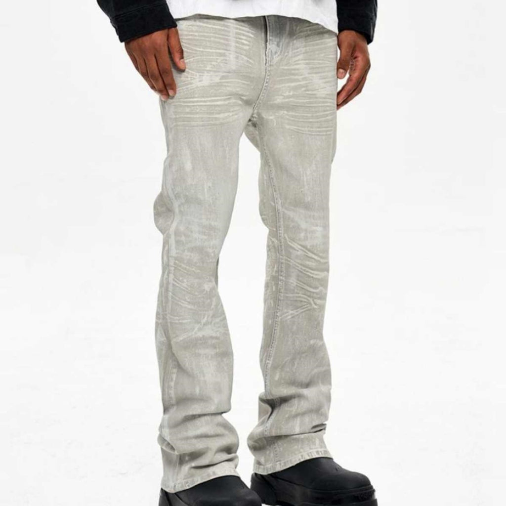 Gray And White Coating Brush Wax Brush Glue Skinny Jeans