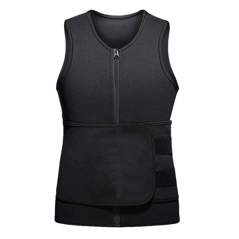 Neoprene Plastic Sports Sweat Burst Zipper Waist Belt Vest