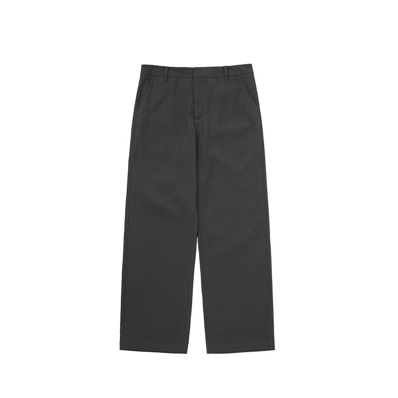 Spring And Summer New Simple Draping Casual Pocket Trousers