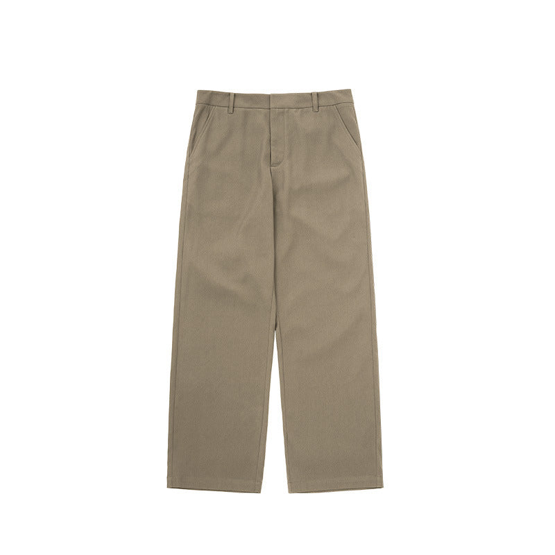 Spring And Summer New Simple Draping Casual Pocket Trousers