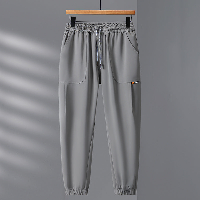 Oversized Cargo Pants Summer Men's Ankle-tied Loose Net Version
