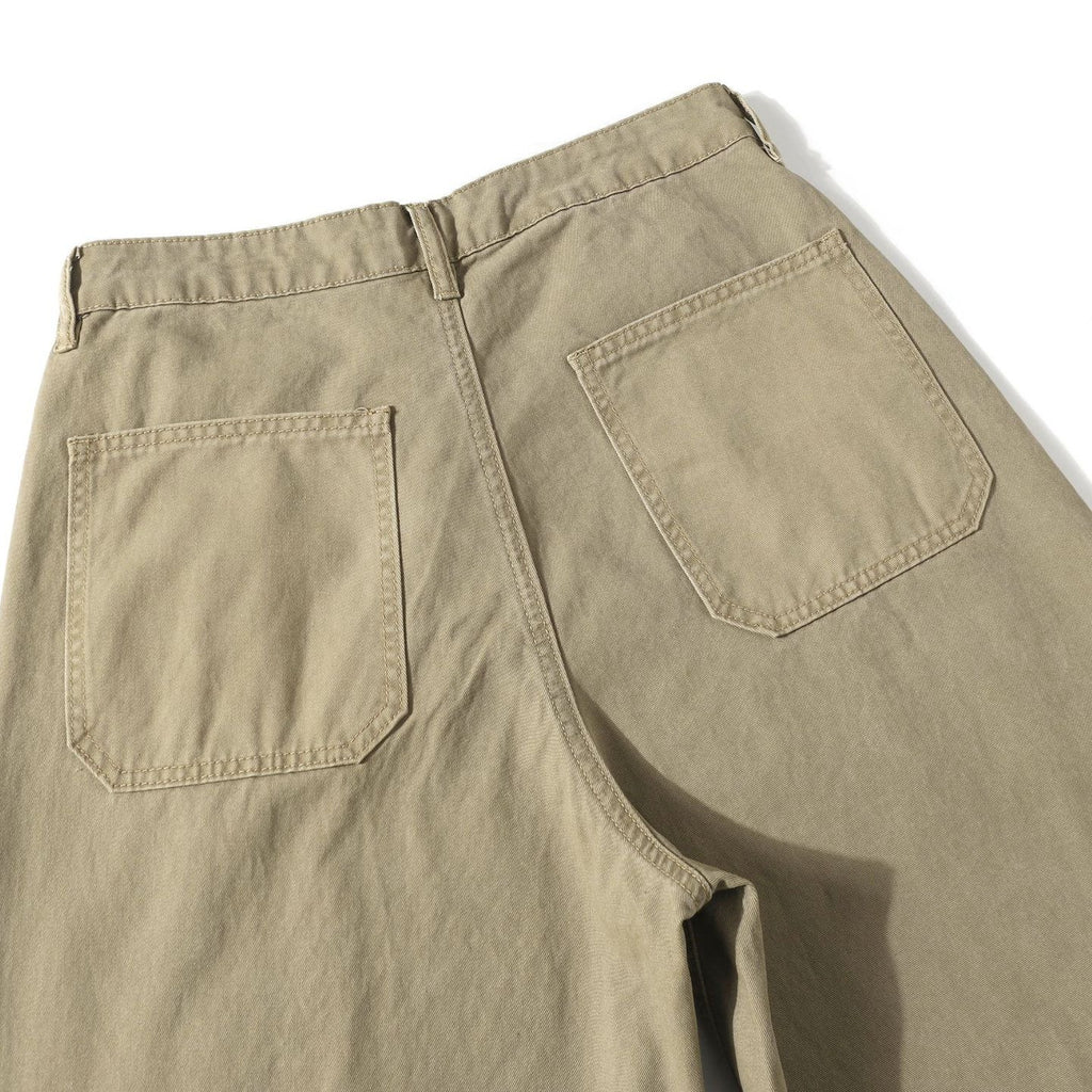 Men's Retro Simple Loose Wide-leg Workwear Trousers