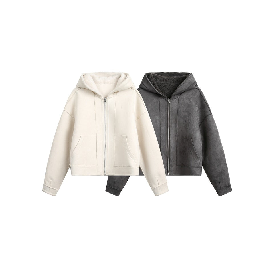 Retro Double-sided Lamb Wool Coat Warm-keeping Cotton Clothing