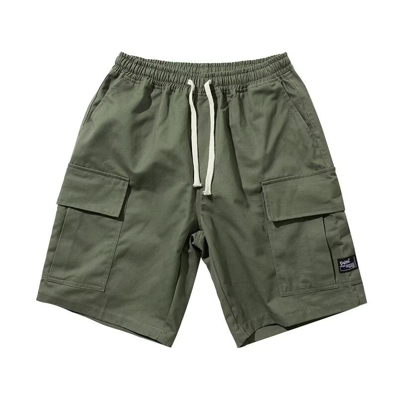 Summer Hong Kong Style Short Sleeve Shirt Coat Shorts Three-piece Suit