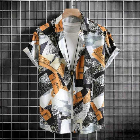 Plus Size Casual 3D Digital Printing Short Sleeve
