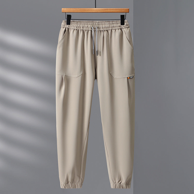 Oversized Cargo Pants Summer Men's Ankle-tied Loose Net Version
