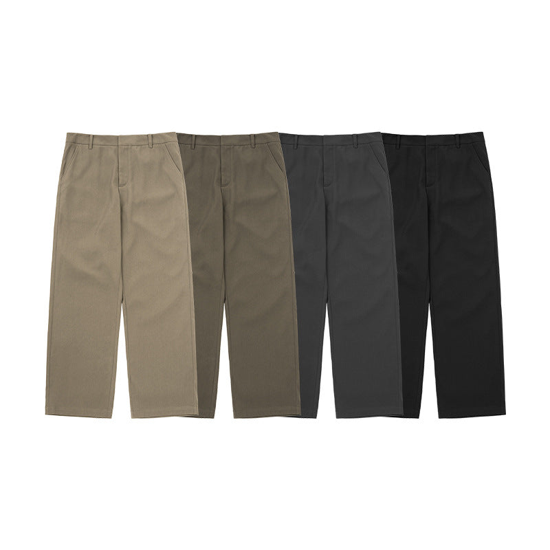 Spring And Summer New Simple Draping Casual Pocket Trousers