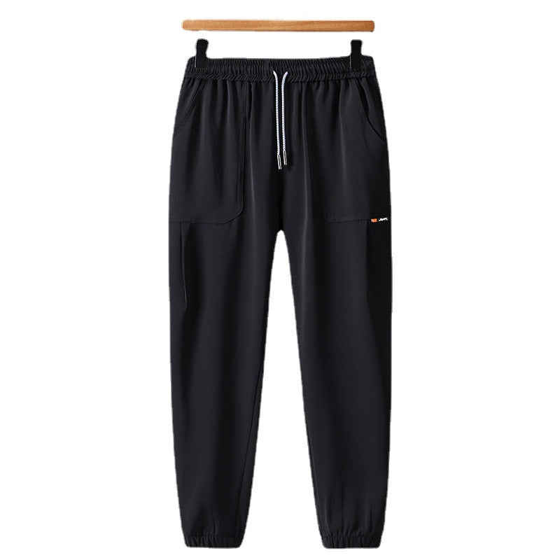 Oversized Cargo Pants Summer Men's Ankle-tied Loose Net Version