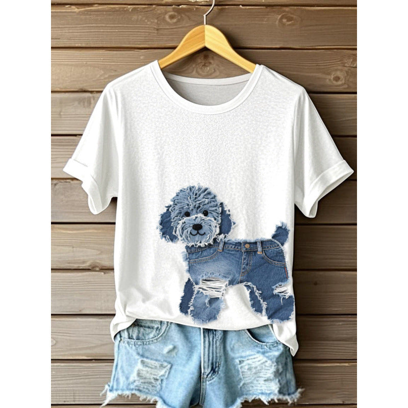 Women's Digital Printed Round Neck Top