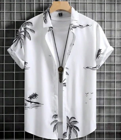 Plus Size Casual 3D Digital Printing Short Sleeve