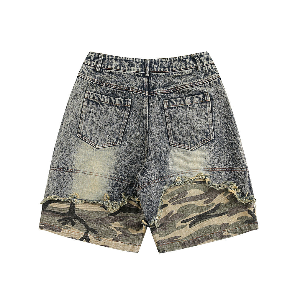Men's Stitched Camouflage Frayed Do The Old Cowboy Shorts