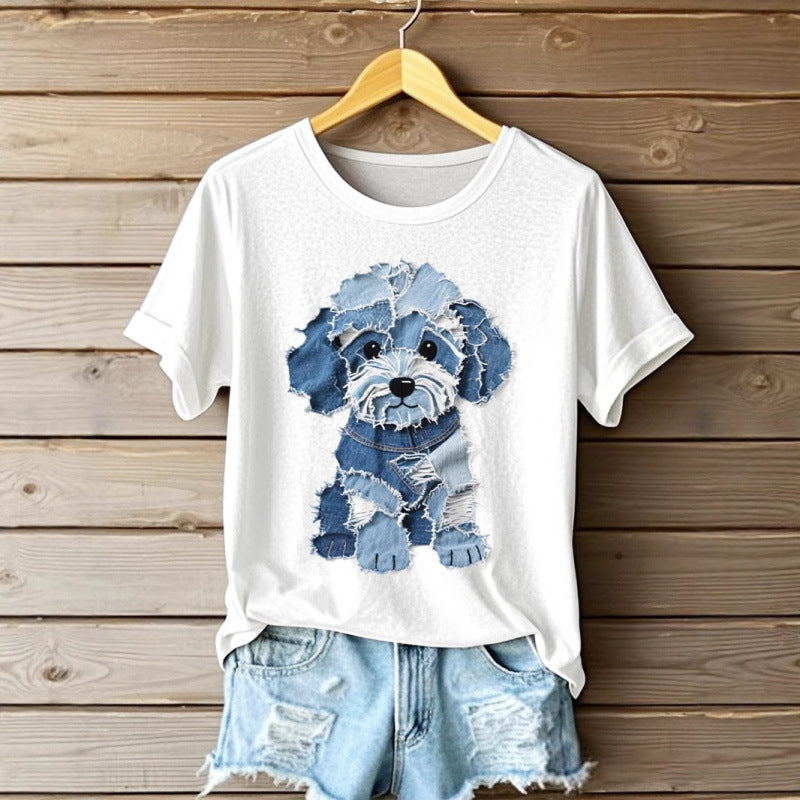 Women's Digital Printed Round Neck Top