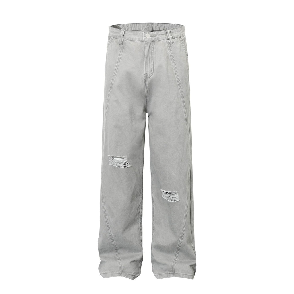 Men's Retro Simple Loose Wide-leg Workwear Trousers
