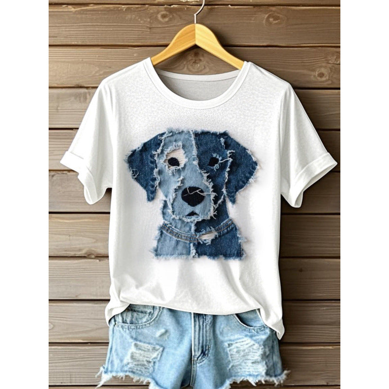 Women's Digital Printed Round Neck Top