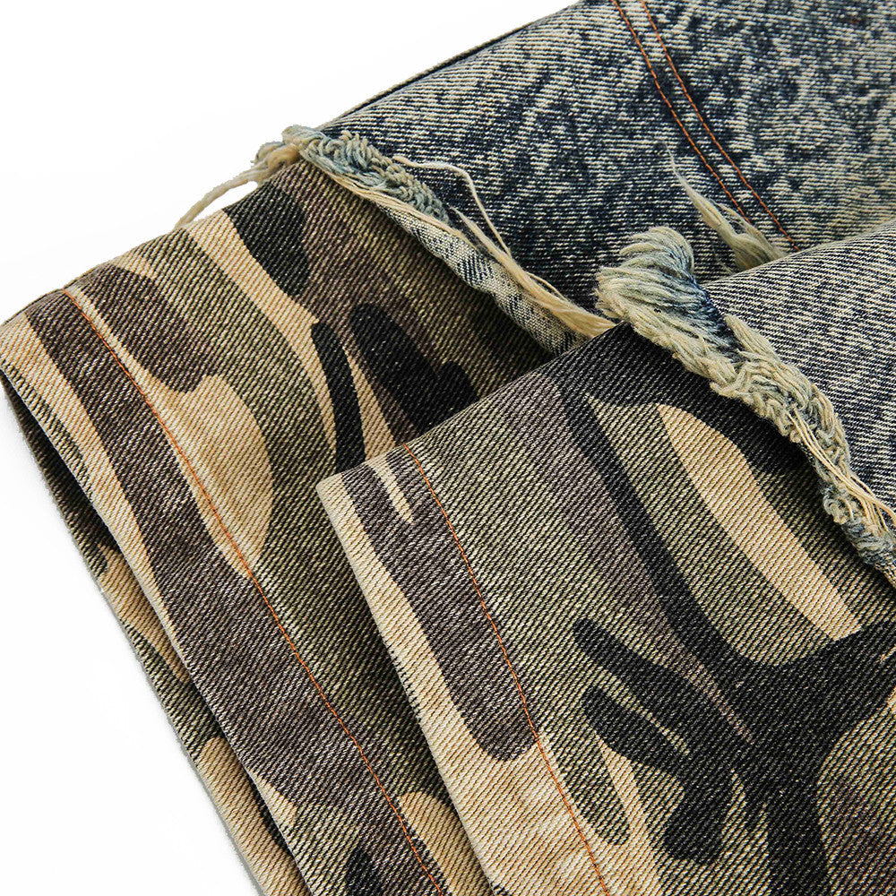 Men's Stitched Camouflage Frayed Do The Old Cowboy Shorts