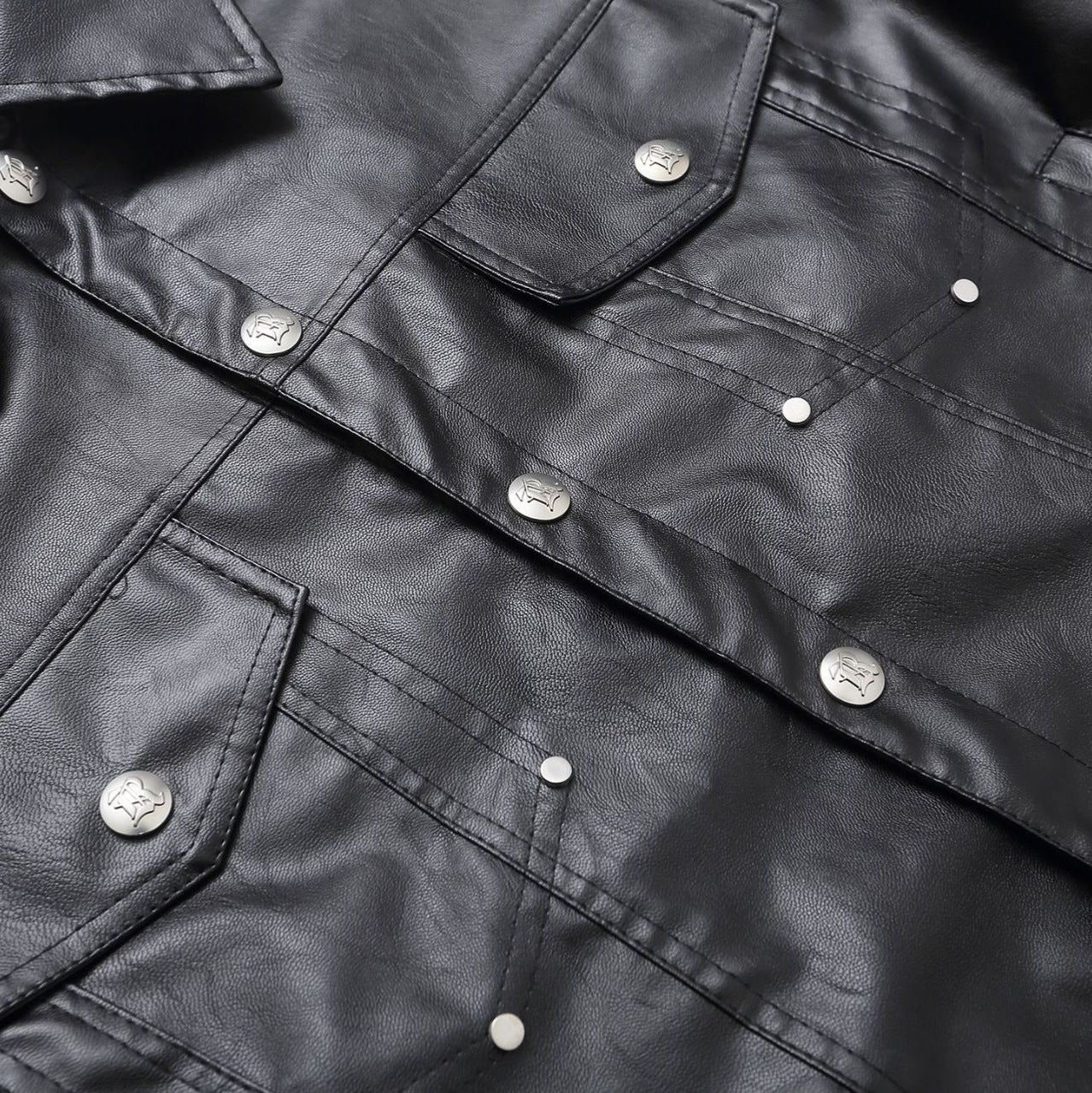 Spring New American Retro Short Wide Design Leather Jacket