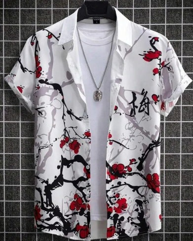 Plus Size Casual 3D Digital Printing Short Sleeve