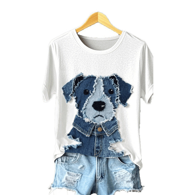 Women's Digital Printed Round Neck Top