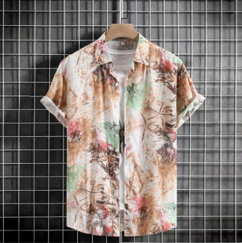 Plus Size Casual 3D Digital Printing Short Sleeve