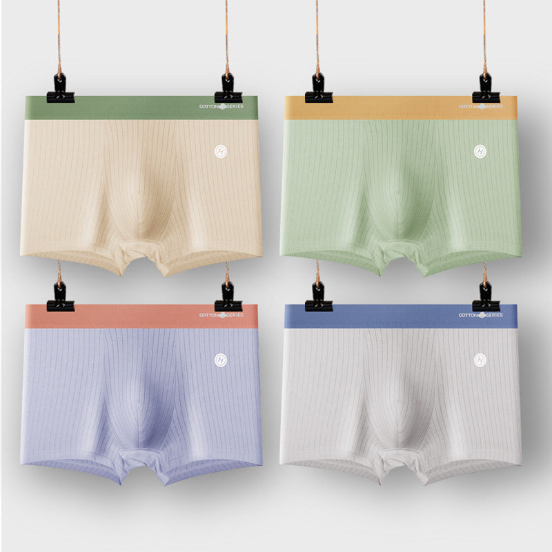 Fashion Personality Men's Antibacterial Crotch Boxers