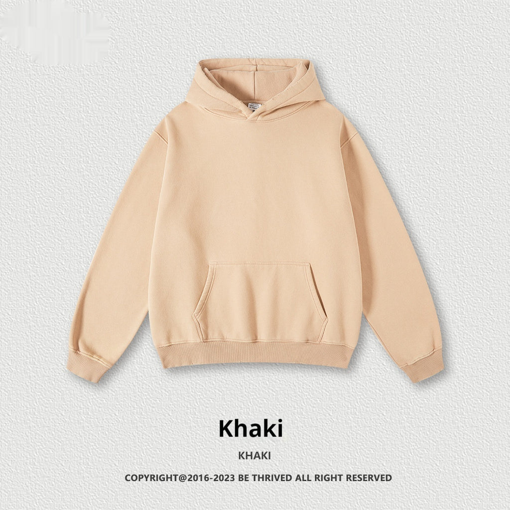 Hoodies Washed-out Vintage Fleece-lined Hooded