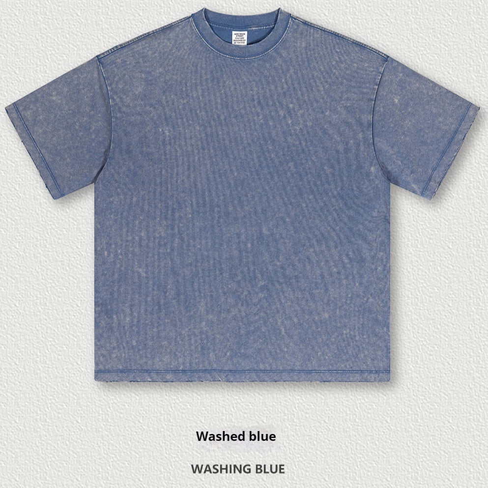 Summer New Washed Old Short-sleeved T-shirt For Men