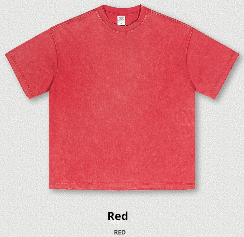 Summer New Washed Old Short-sleeved T-shirt For Men