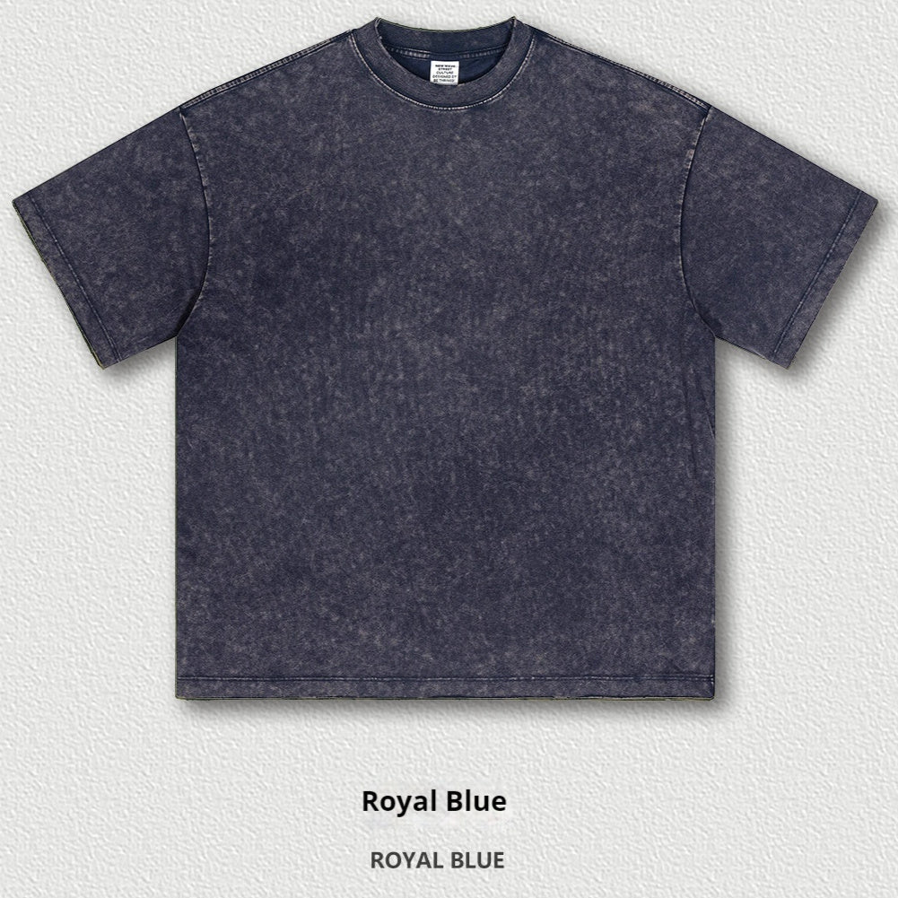 Summer New Washed Old Short-sleeved T-shirt For Men