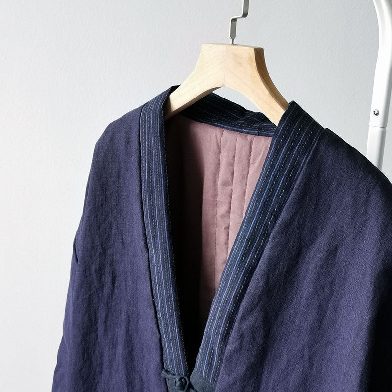 Loose Cardigan Retro Chinese Style Cotton Coat