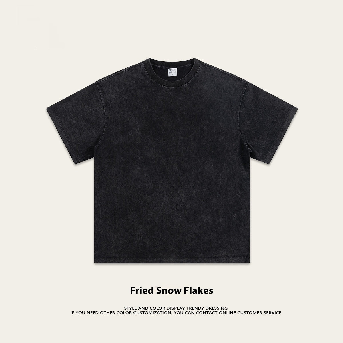 Washed-out Vintage Pure Cotton Loose Short Sleeve Male