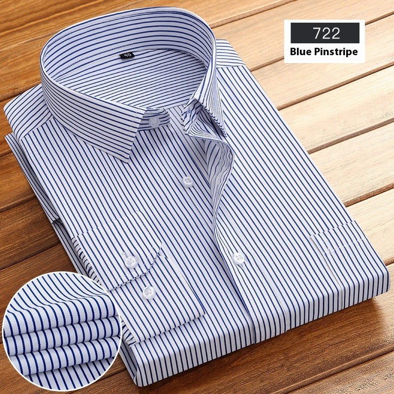 New Business Striped Spring And Autumn Men's Long-sleeved Shirt